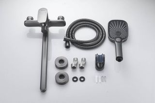 Смеситель для ванны Shevanik S8522T оружейная сталь