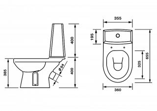 Унитаз-компакт Оскольская керамика Леда Люкс белый 45901130051