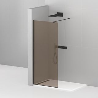 Душевая перегородка CEZARES LIBERTA-L-1-90-120-BR-NERO кронштейн 120см