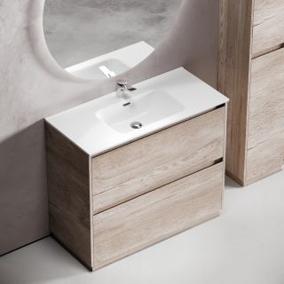 Тумба напольная под раковину Sancos Libra Floor LB100FEG 100 см дуб галифакс натуральный