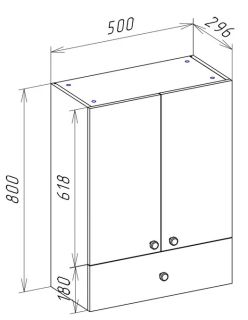 Шкаф Bellezza Лилия 50см белый 00000001617