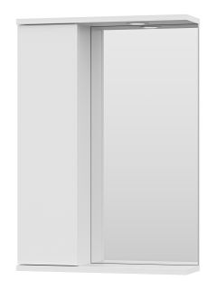 Зеркальный шкаф с подсветкой Misty Лира 50см левый белый