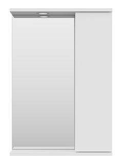 Зеркальный шкаф с подсветкой Misty Лира 50см правый белый