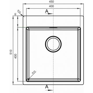 Кухонная мойка Florentina Логика-НМ 450.510.10.10 серебристый