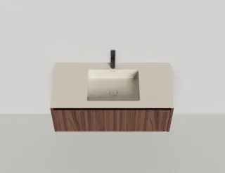 Подвесная тумба Salini Domino 27D210IN 100см шпон/гладкий фасад под встраиваемую раковину