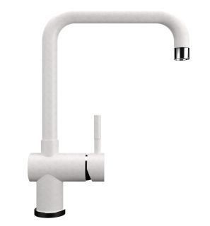 Смеситель для кухни Ulgran Classic U-023-341 с высоким поворотным изливом ультра-белый