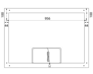 Зеркало с подсветкой IDDIS Slide SLI1000i98 100см чёрный