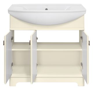 Напольная тумба под раковину Misty Лувр 85см слоновая кость