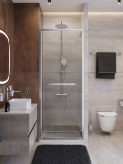 Душевая дверь CEZARES LUX-B-FS-1-80-C-CR хром