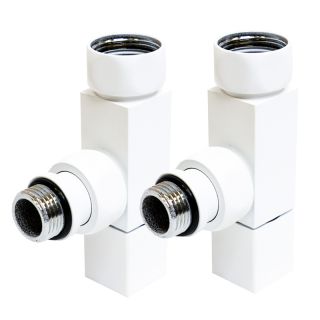 Вентиль запорный угловой Luxon LX 855SCH0504БМ  3/4"х1/2" г/ш  хромированный для п/с Квадратный (МУАР БЕЛЫЙ)