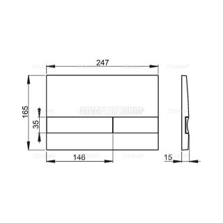 Кнопка смыва AlcaPlast для инсталляции чёрный/хром M1728-2