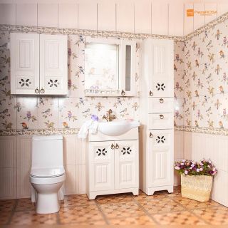 Зеркало с подсветкой Бриклаер Кантри 4627125413599 45 см бежевый дуб прованс