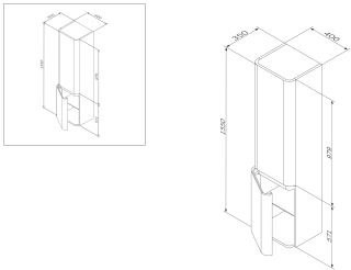 Шкаф Am.pm Sensation M30CHL0406NF левый 40 см орех