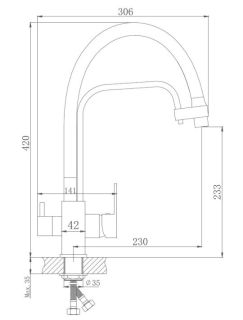 Смеситель для кухни Haiba HB76615 хром
