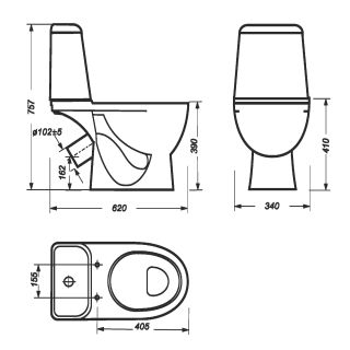 Унитаз-компакт Sanita luxe Max DM белый