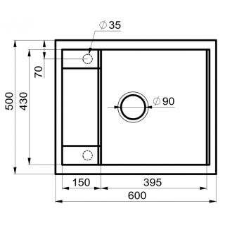 Мойка для кухни Milacio Navarra 60 Cuarzo MC.77074 бежевый
