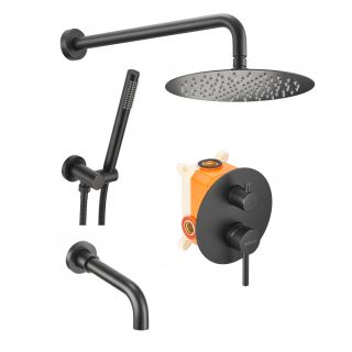 Душевая система встраиваемая Milacio MCU MCU.150.MB чёрный матовый