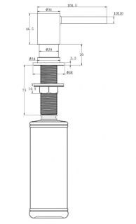 Дозатор для кухонной мойки Milacio MCU.933.GM воронёная сталь