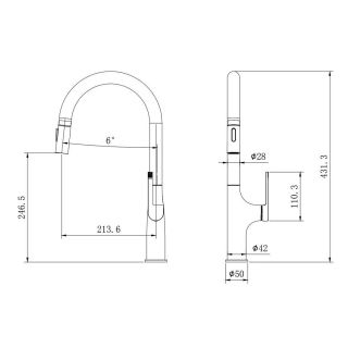 Смеситель для кухни Kohr Aodi 1LP560200DB чёрный