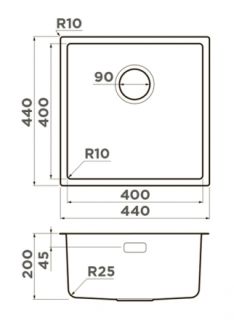 МОЙКА OMOIKIRI TADZAVA 44-U/I ULTRA