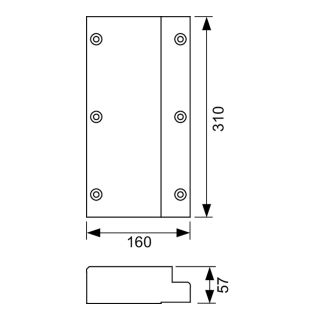Комплект деревянных пластин TECE TECEprofil 9042008 для крепления поручней безопасности