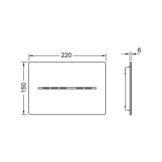 Электронная панель смыва TECE TECEsolid 9240461 с бесконтактной активацией питание от сети 6 В хром глянцевый