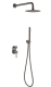 Душевая система Boheme Uno 464-SGM антрацит глянец