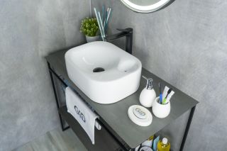 Раковина Gid N9266 51173 накладная белая 47x34x15