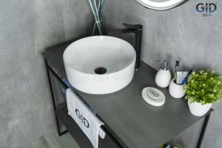 Раковина Gid N9425 51144 накладная белая 40x40x15