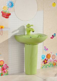 Раковина Gid Nb192-G 69907 накладная с пъедесталом зеленая 43x36x51