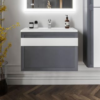 Тумба под раковину Бриклаер Берлин 4627125416156 80 см оникс серый