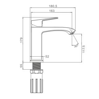 Смеситель для раковины Prohanss P60.10 хром