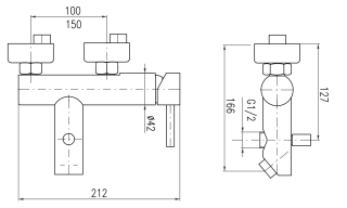 Смеситель для ванны Rav Slezak Seina SE954.5 хром