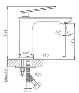 Смеситель для раковины Haiba HB10589 хром