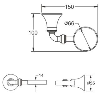 Мыльница Rose RG1203 хром