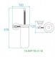 Держатель с щёткой для унитаза подвесной, бронза Cezares OLIMP-TB-02-M