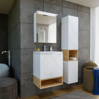 Тумба под раковину Бриклаер Кристалл 4627125415937 50 см белый