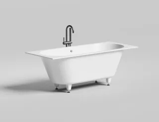 Ванна из искусственного камня Salini Ornella Axis 104613G 170x70см S-Sense белый глянцевый