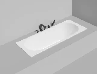 Ванна из искусственного камня Salini Ornella Axis Kit S-Sense 104713G 170x70см белый глянцевый