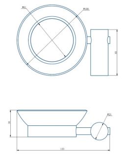 Мыльница Haiba HB8402-4 бронза