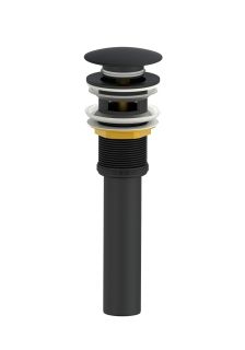 Донный клапан для раковины Wonzon & Woghand WW-88SS03-MB с переливом чёрный матовый