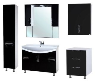 Тумба под раковину Bellezza Лагуна 105см черный 00000001368