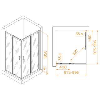 Душевой уголок RGW PA-146B 020814690-14 90x100см чёрный