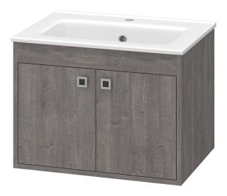 Подвесная тумба под раковину Misty Пайн 60см дуб Уайт-Ривер серо-коричневый