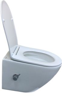 Унитаз подвесной Laguraty 038 BW безободковый с функцией биде белый