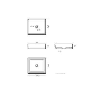 Раковина Sanita Luxe Novel Slim WB.CT/Novel/40-N.Slim/WHT.G/S1 40 см