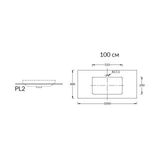Столешница Kerama Marazzi Plaza Риальто PL2.SG560420R\100 100 см бежевый натуральный
