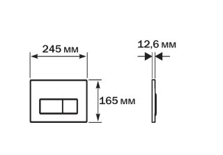 Кнопка смыва Aquatek Pneumo S PNS-0000009 пневматическое управление оружейная сталь матовая