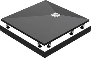 Экран Essentia ЧЁРНЫЙ 100x100 см