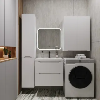 Тумба под раковину Style Line Марелла 60 Люкс Plus СС-00002404 белый матовый